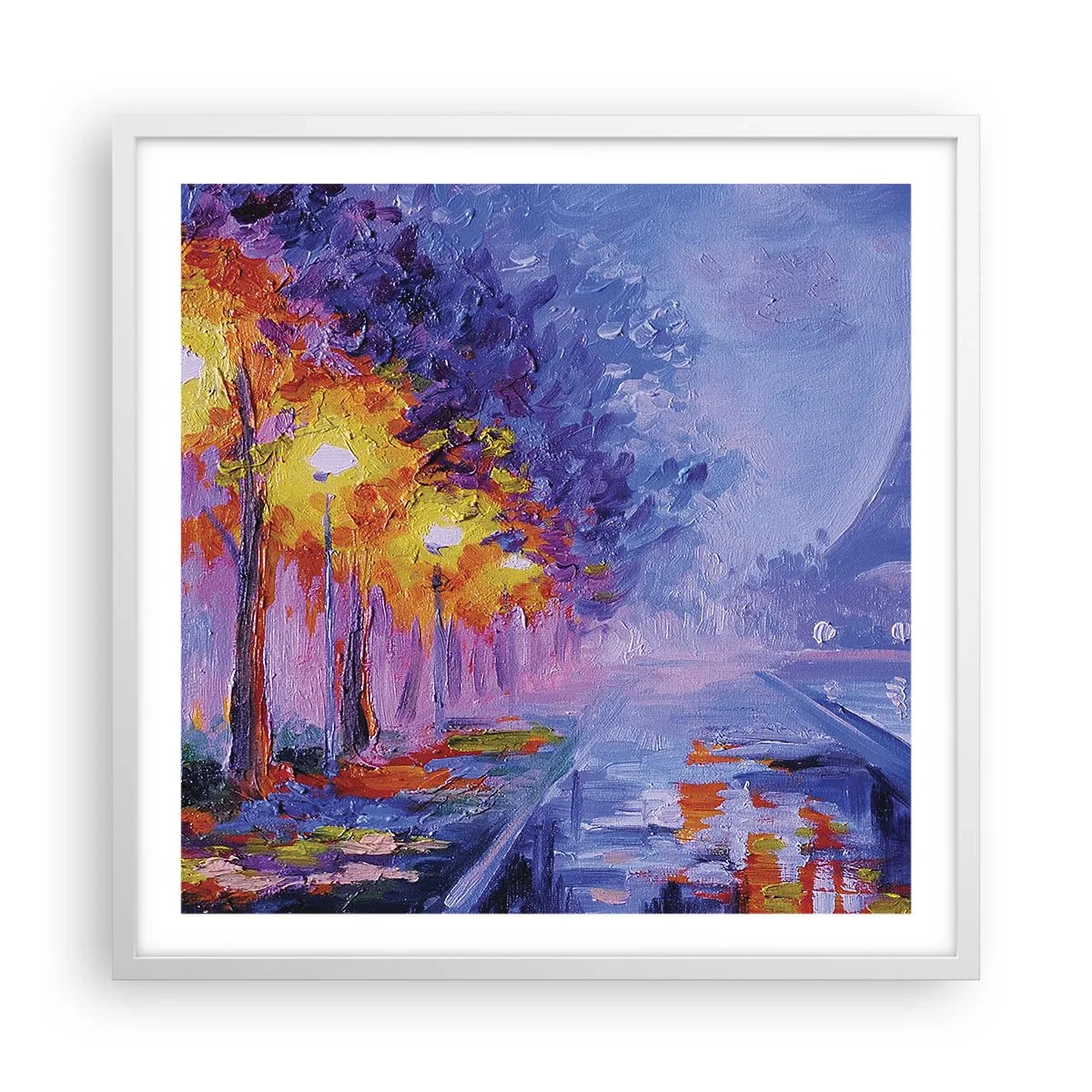 Poster in een witte lijst - Een droomwandeling - 60x60 cm