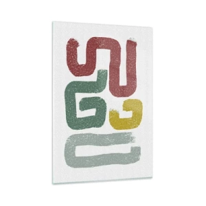 Schilderen op glas - In een onbekende taal - 80x120 cm