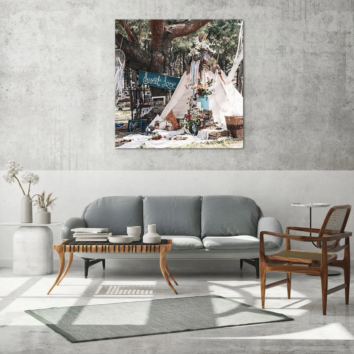 Schilderen op glas - De liefde bedrijven ... - 50x50 cm