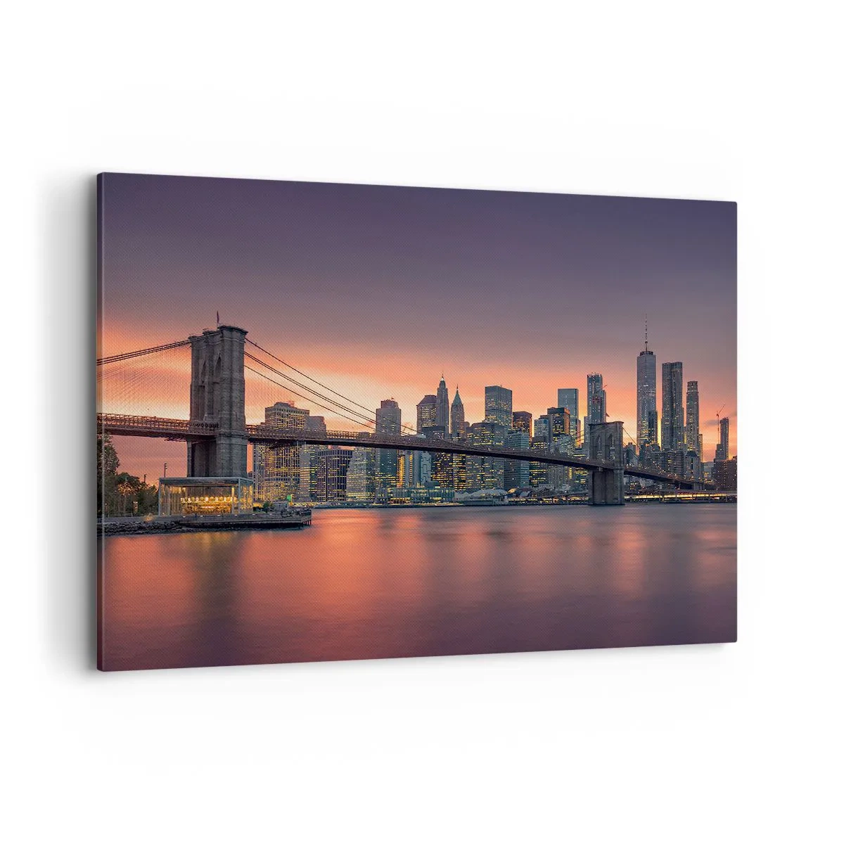 Schilderen op canvas - Ondergedompeld in lila stilte - 120x80 cm