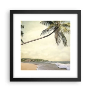 Poster in een zwarte lijst - Tropische droom - 30x30 cm
