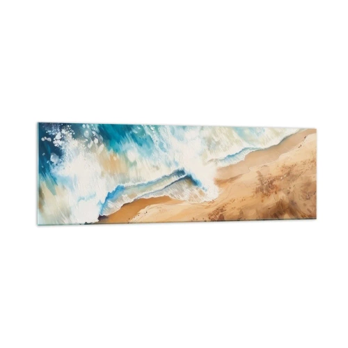 Schilderen op glas - De terugkerende golf - 160x50 cm