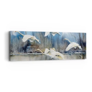 Schilderen op canvas - Zoals in het sprookje over wilde zwanen - 90x30 cm