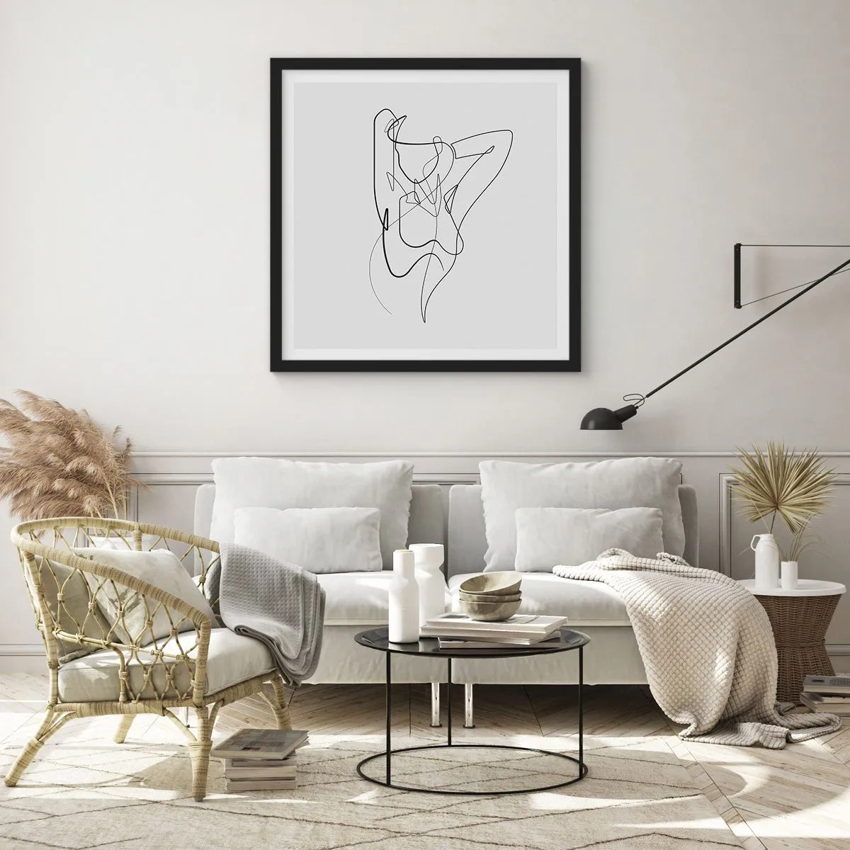 Poster in een zwarte lijst - Zoals je echt bent… - 60x60 cm