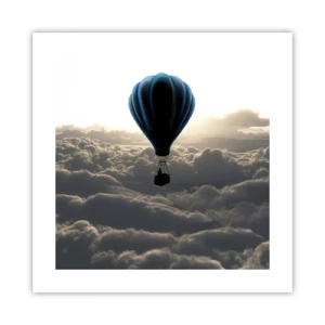 Poster - Een zwerver boven de wolken - 40x40 cm