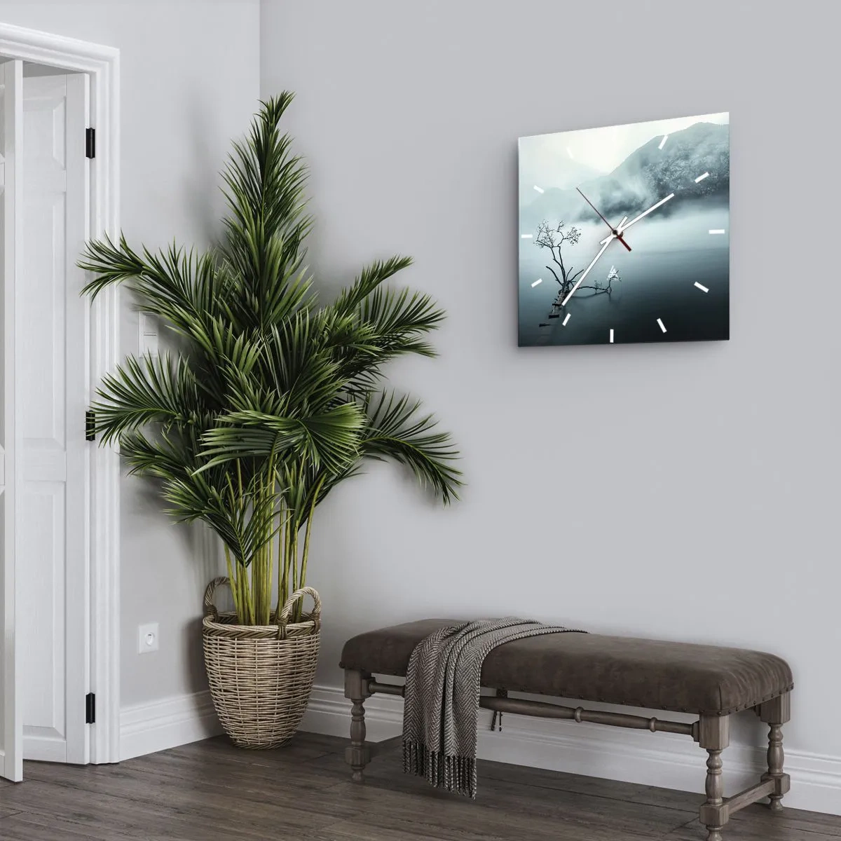 Wandklok - Klok - Van water en mist - 30x30 cm