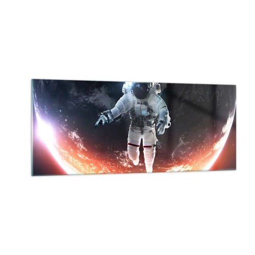 Schilderen op glas - Mag ik nog wat langer blijven? - 100x40 cm