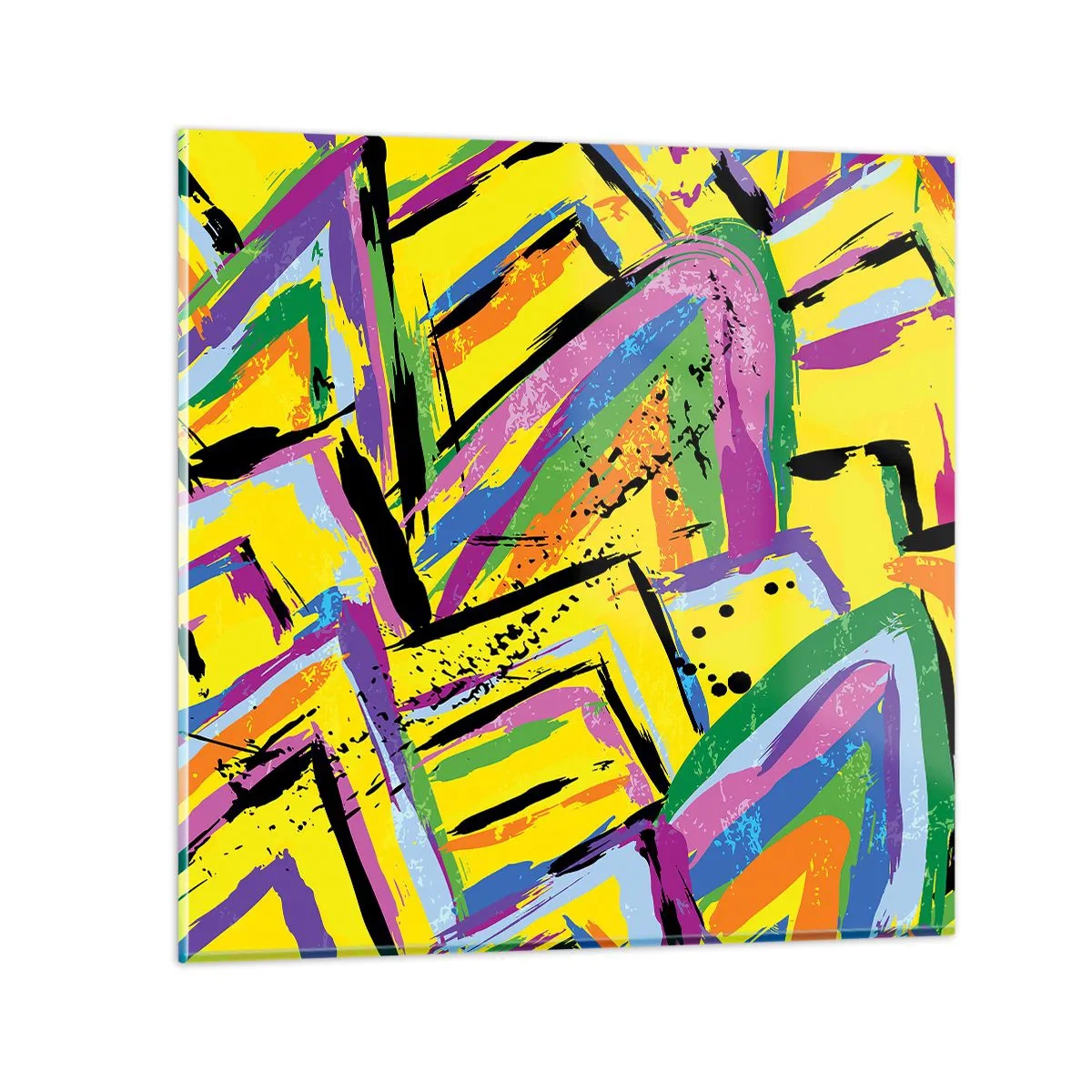 Schilderen op glas - Tot ze schreeuwt van vreugde - 70x70 cm