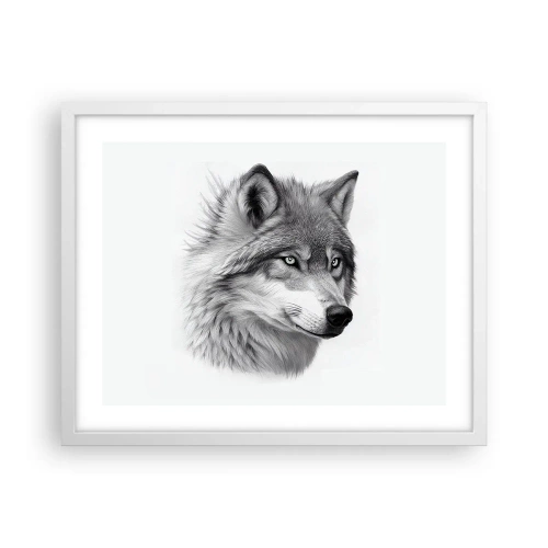 Poster in een witte lijst - Alfa – zonder twijfel - 50x40 cm