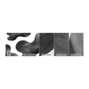 Fotobehang Monster Premium Canvas - Melkweg - Abstractie, Deel, Zwart en wit - 100x30 cm