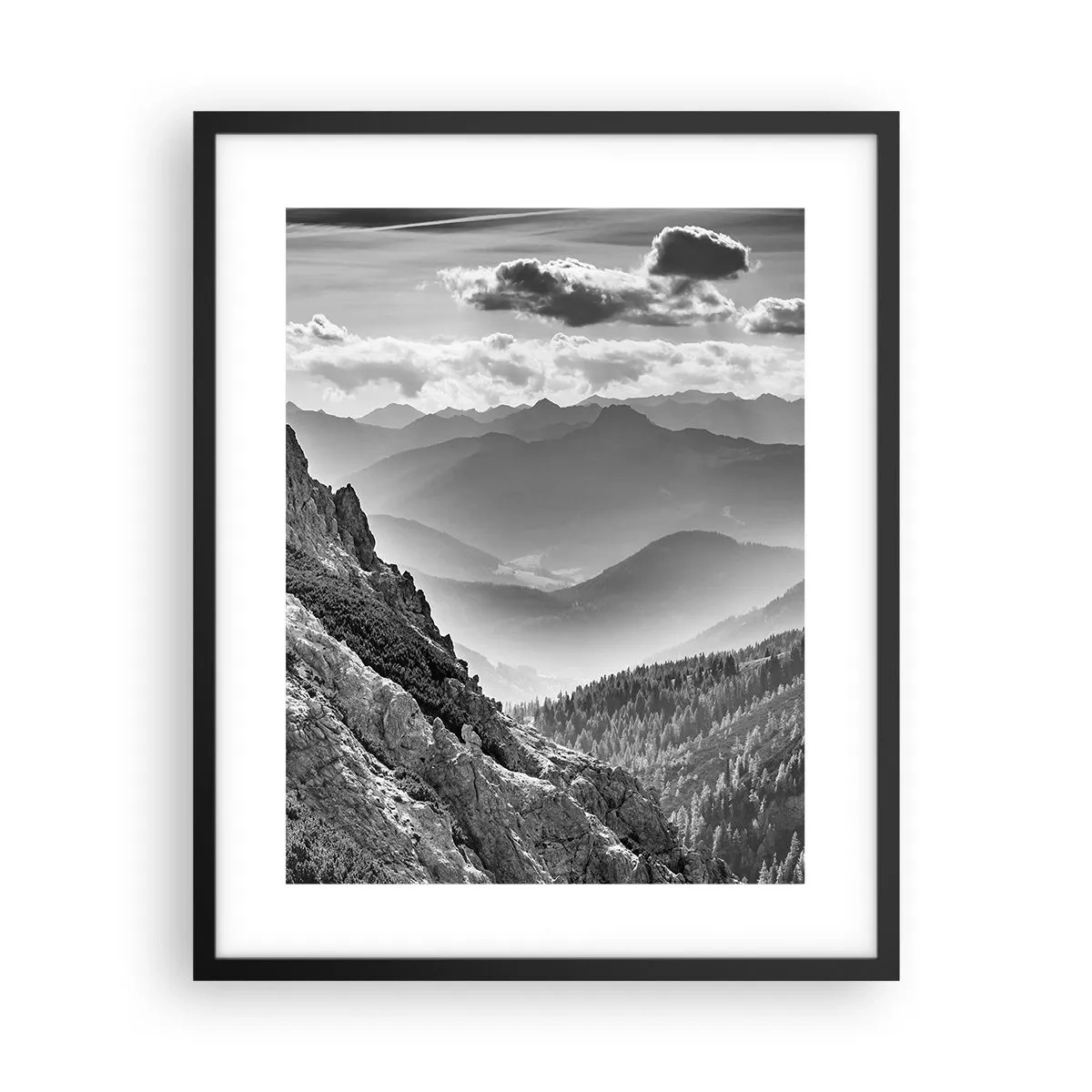Poster in een zwarte lijst - Tot aan de horizon - 40x50 cm