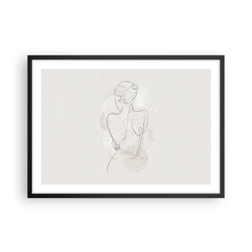 Poster in een zwarte lijst - Als een gevoelig instrument - 70x50 cm