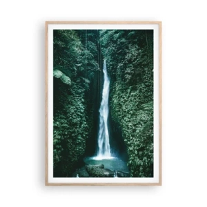 Een poster in een licht eiken lijst - Tropische spa - 70x100 cm