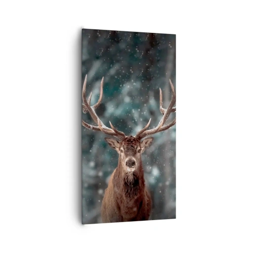 Schilderen op canvas - Gekroond tot koning van het bos - 65x120 cm