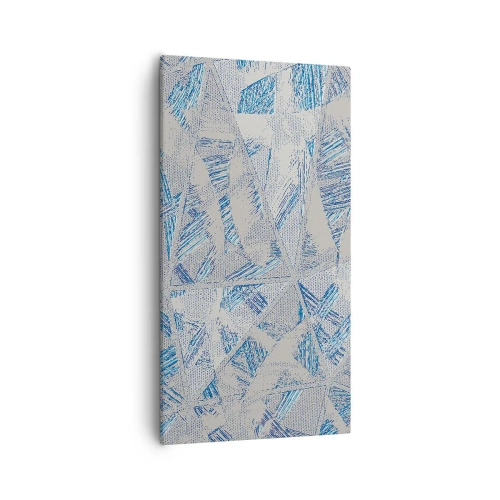 Schilderen op canvas - In een blauwgrijs labyrint - 55x100 cm