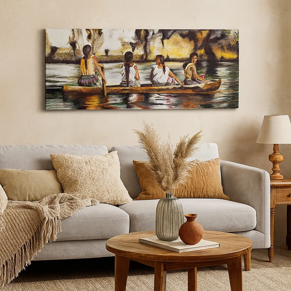 Schilderen op canvas - In een Polynesisch paradijs - 30x30 cm