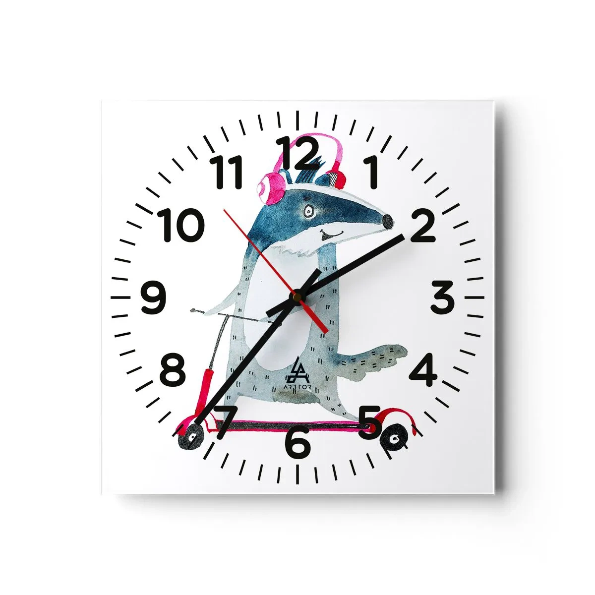 Wandklok - Klok - Badger vreugde - 30x30 cm