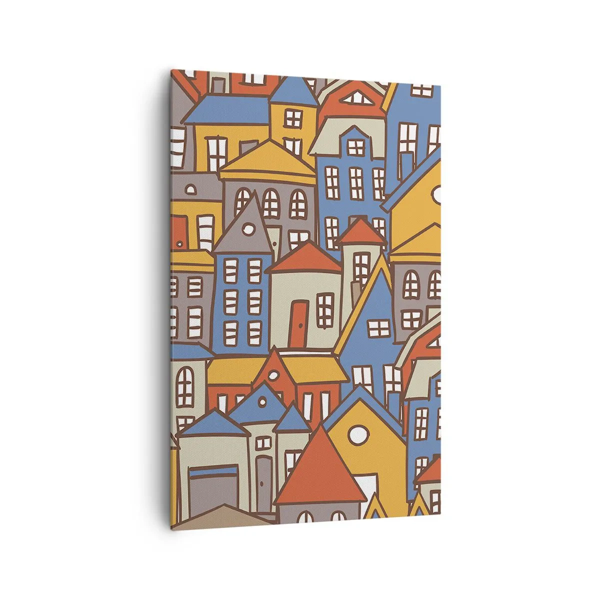 Schilderen op canvas - Achter het huis is een huis - 80x120 cm