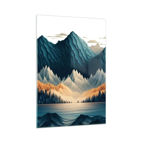Schilderen op glas - Perfect berglandschap - 70x100 cm