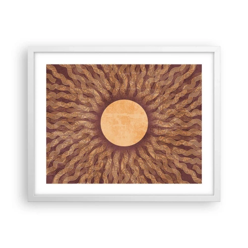 Poster in een witte lijst - Zon icoon - 50x40 cm