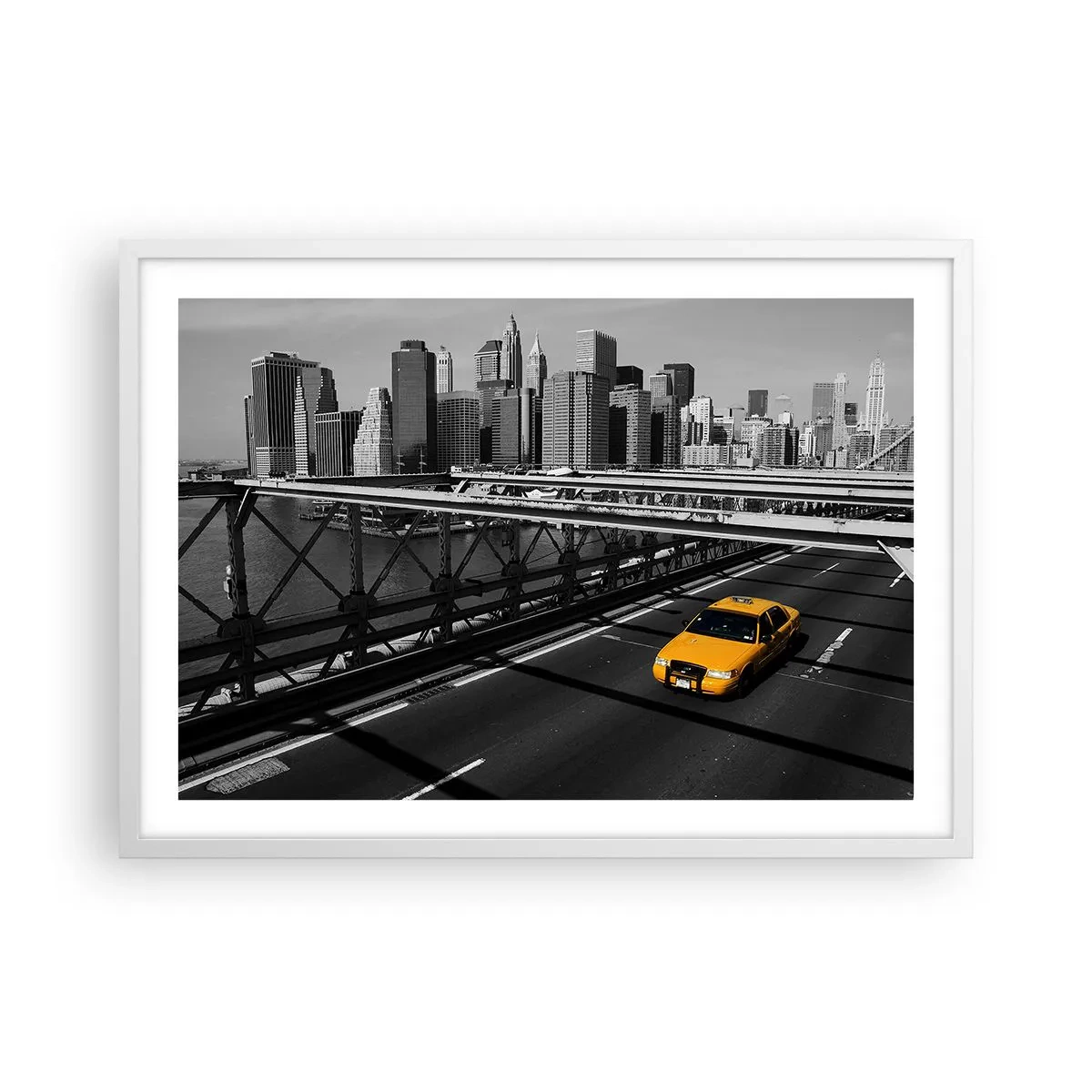 Poster in een witte lijst - De kleur van een grote stad - 70x50 cm
