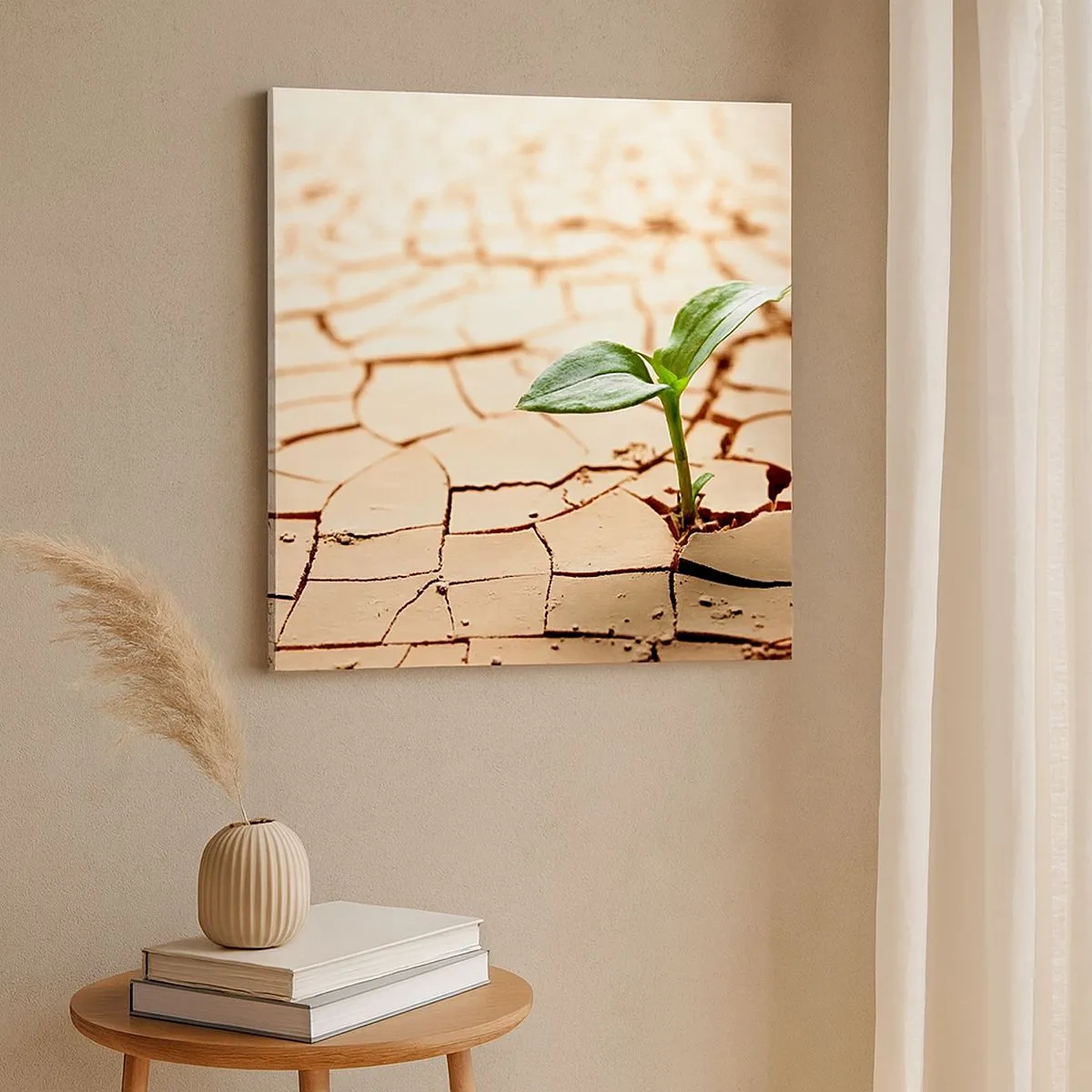 Schilderen op canvas - De ontembare kracht van het leven - 30x30 cm