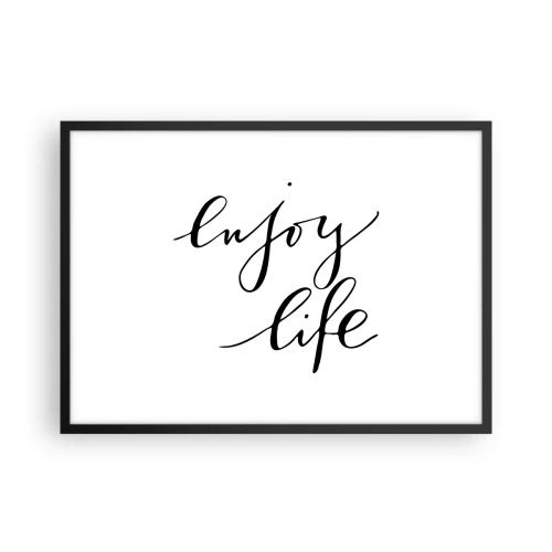 Poster in een zwarte lijst - Niets aan toe te voegen… - 70x50 cm