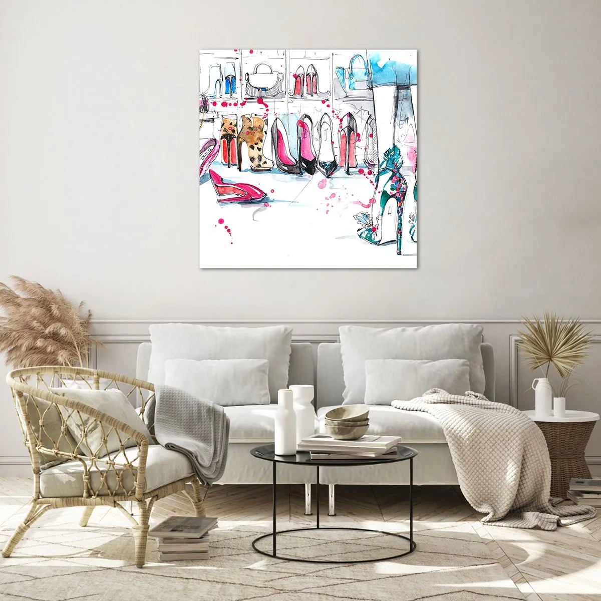 Schilderen op glas - Sesam, doe open - 70x70 cm