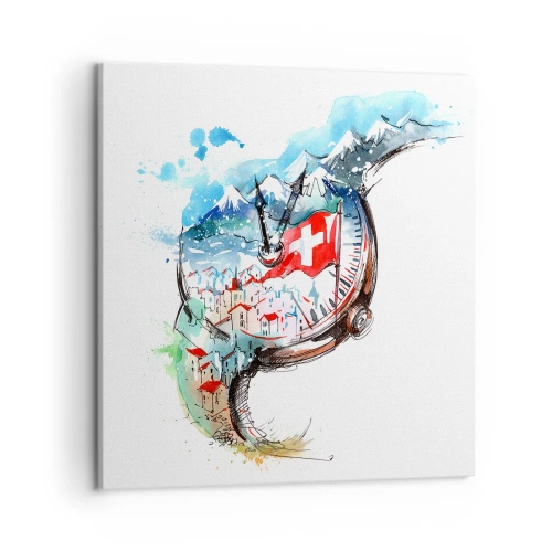Schilderen op canvas - De geest van Zwitserland - 50x50 cm