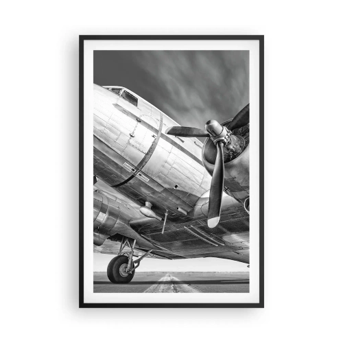 Poster in een zwarte lijst - Altijd klaar om te vliegen - 61x91 cm