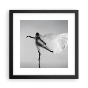 Poster in een zwarte lijst - Lichtheid en gratie - 30x30 cm
