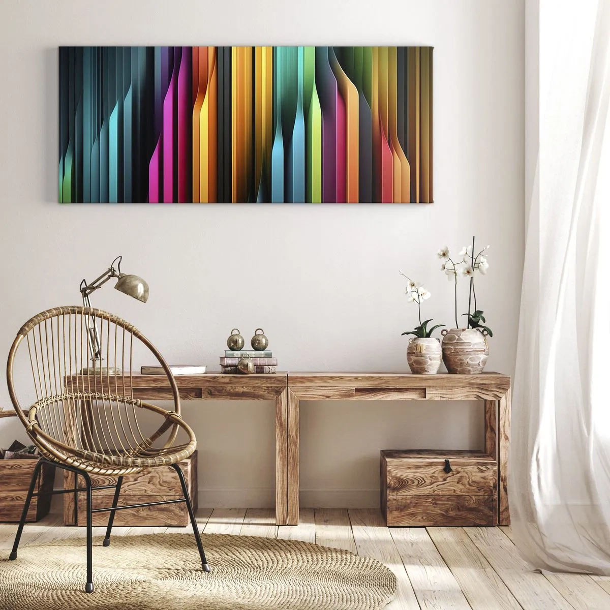 Schilderen op canvas - Lichtorgel - 100x40 cm