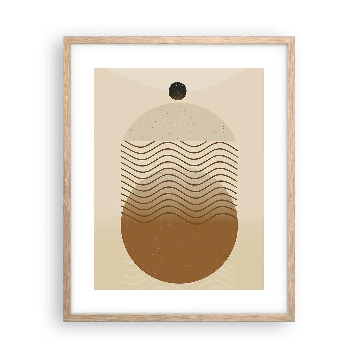 Een poster in een licht eiken lijst - Over de oorsprong van geometrische figuren - 40x50 cm