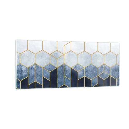 Schilderen op glas - Compositie in een gesyncopeerd ritme - 100x40 cm