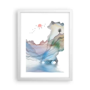 Poster in een witte lijst - Op weg naar de kristallen bergen - 30x40 cm