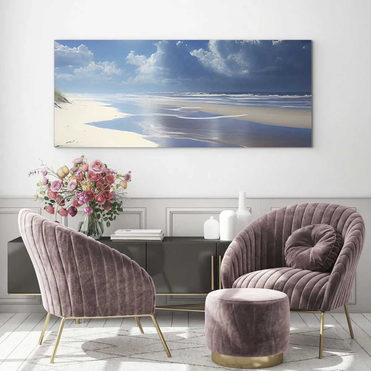 Schilderen op glas - Paradijselijke vakantie - 100x40 cm