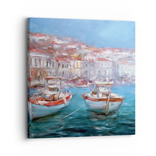 Schilderen op canvas - Italiaanse baai - 30x30 cm