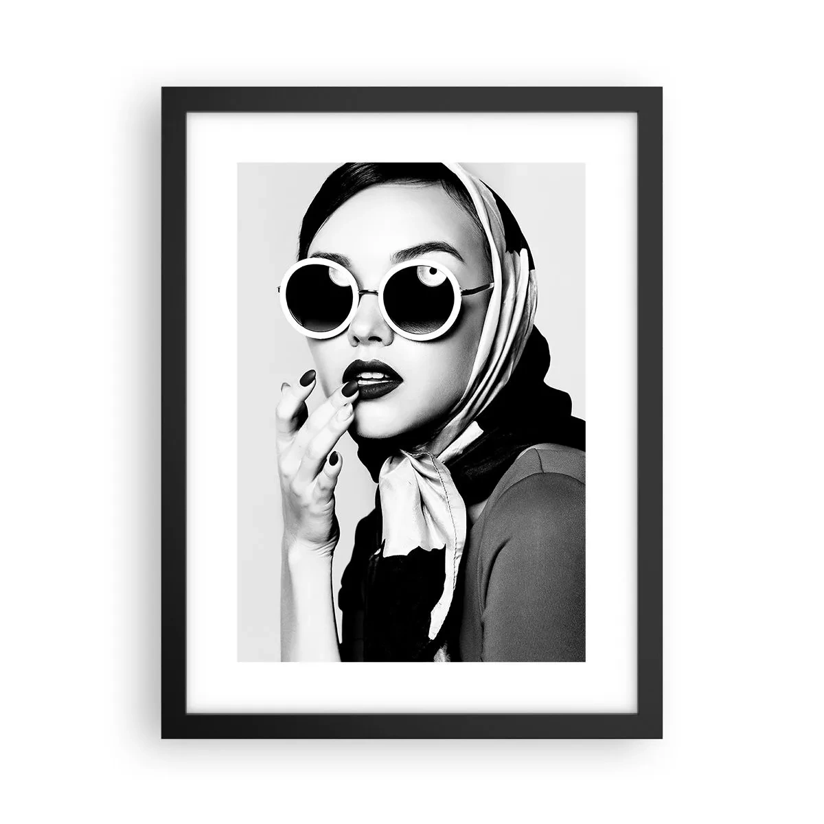 Poster in een zwarte lijst - Groeten uit de jaren 60 - 30x40 cm