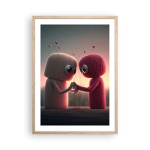 Een poster in een licht eiken lijst - Iedereen mag liefhebben - 50x70 cm