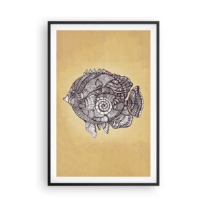 Poster in een zwarte lijst - Uit een oceaan van ornamenten - 61x91 cm