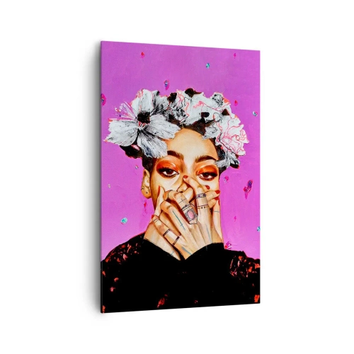 Schilderen op canvas - Een beetje gek - 80x120 cm