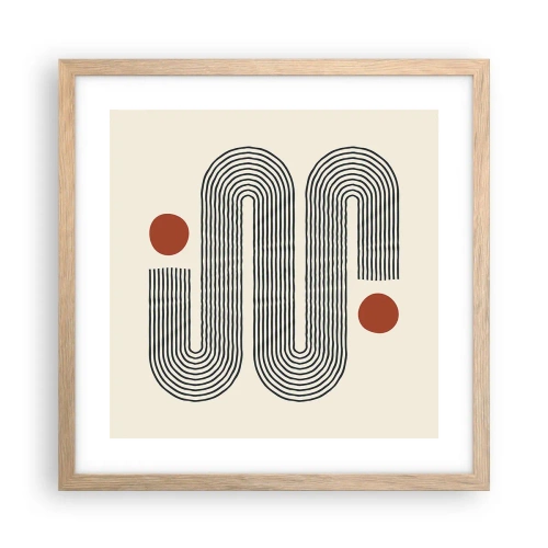 Een poster in een licht eiken lijst - Van het begin tot het eind - 40x40 cm