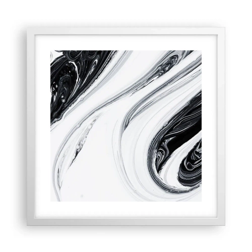Poster in een witte lijst - Een combinatie van tegenstellingen - 40x40 cm
