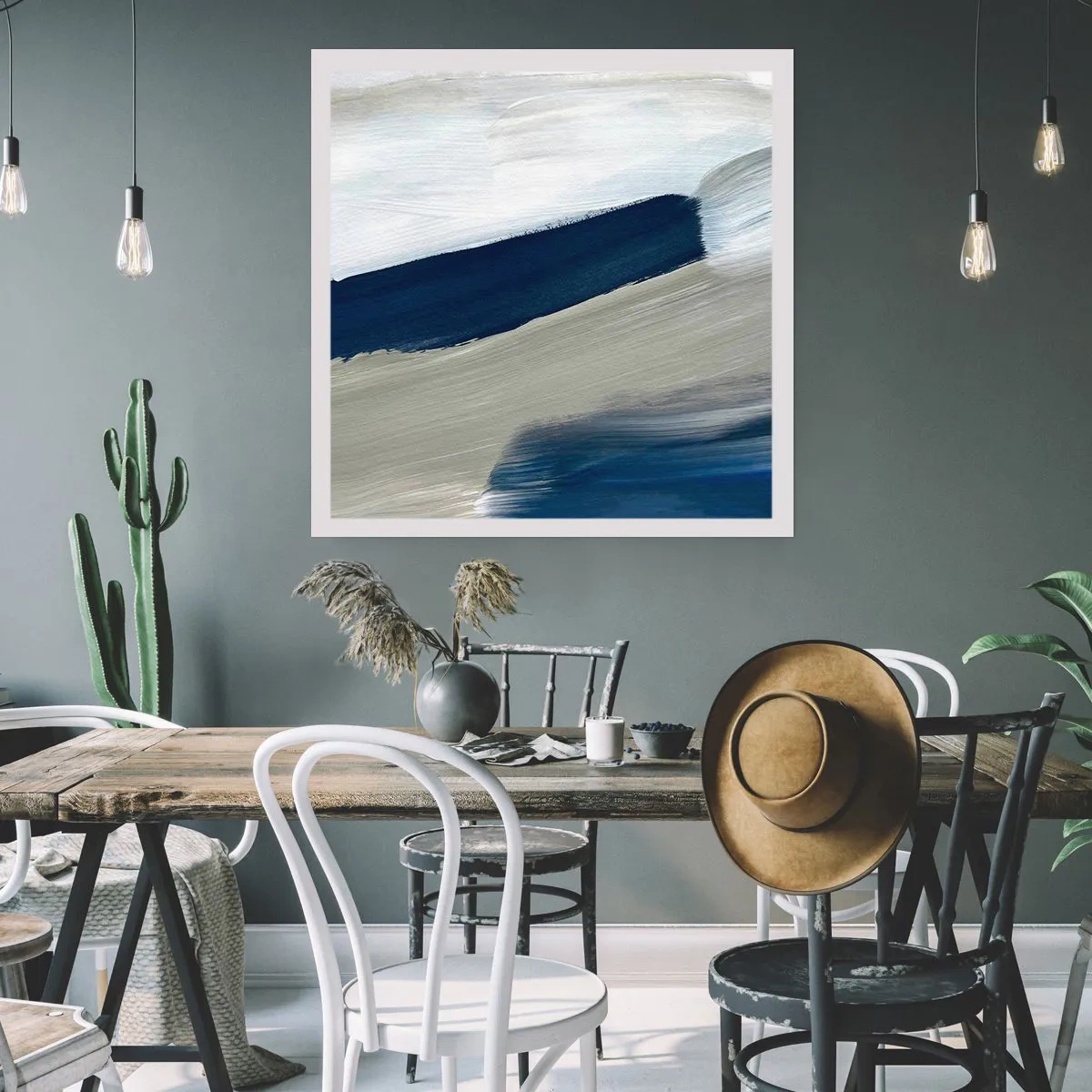 Poster - Ontmoeting met witheid - 40x40 cm