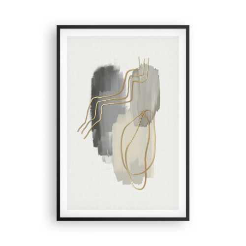 Poster in een zwarte lijst - Duur en beweging - 61x91 cm
