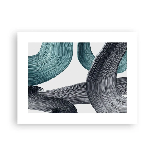 Poster - Smaragdgroene en zwarte paden - 40x30 cm