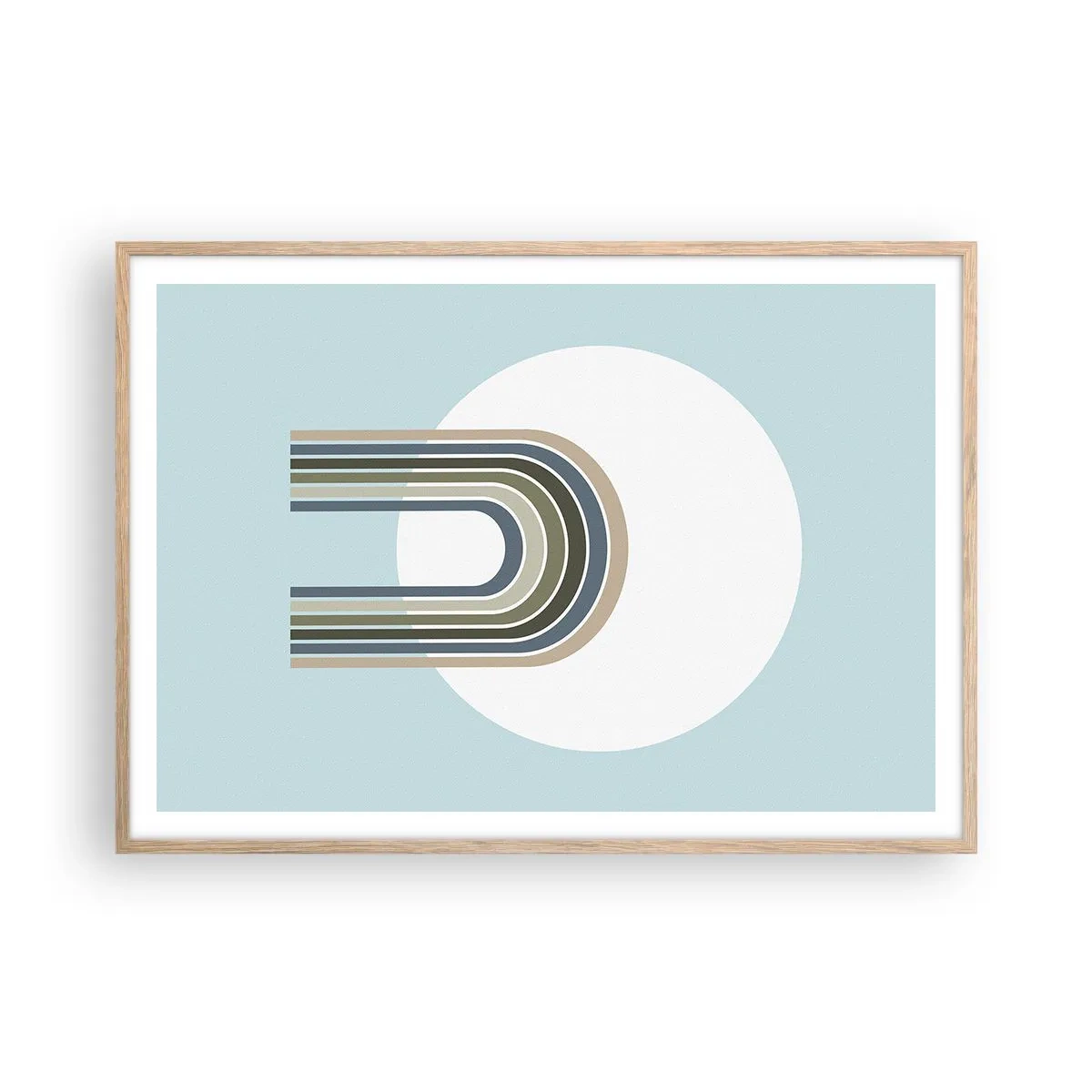 Een poster in een licht eiken lijst - Onweerstaanbare aantrekkingskracht - 100x70 cm