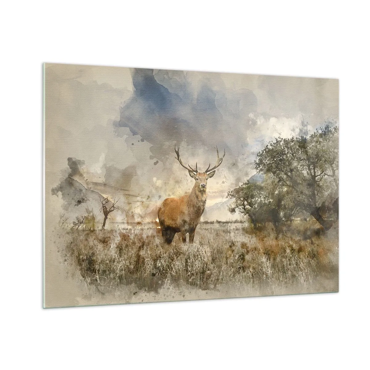 Schilderen op glas - Waardigheid - kracht - waardigheid - 100x70 cm