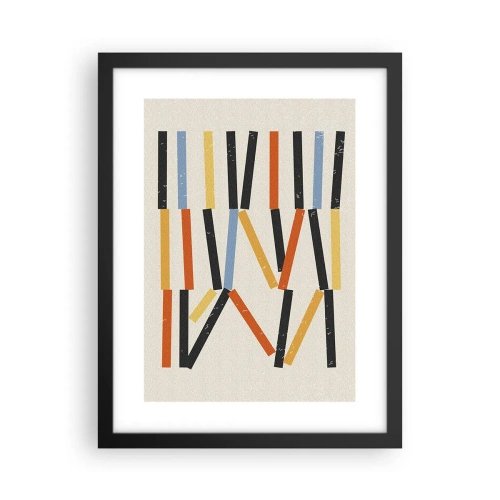 Poster in een zwarte lijst - Compositie op goed niveau - 30x40 cm