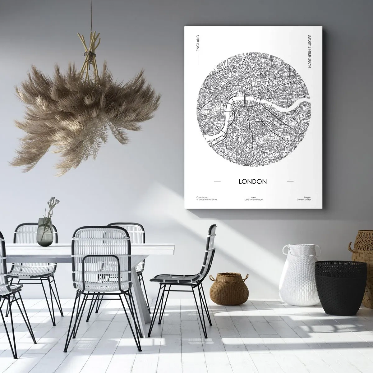 Schilderen op canvas - Anatomie van Londen  - 55x100 cm